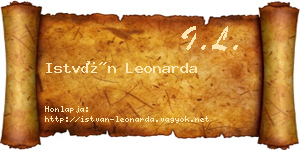 István Leonarda névjegykártya